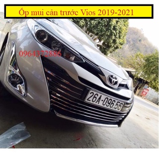 Ốp mui cản trước vios 2019-2021 mạ crom sáng bóng