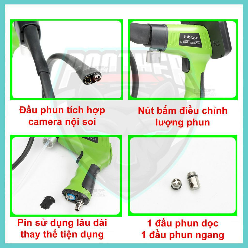 Bộ dụng cụ vệ sinh dàn lạnh ô tô tích hợp camera nội soi Endoscope sử dụng với dung dịch vệ sinh dàn lạnh