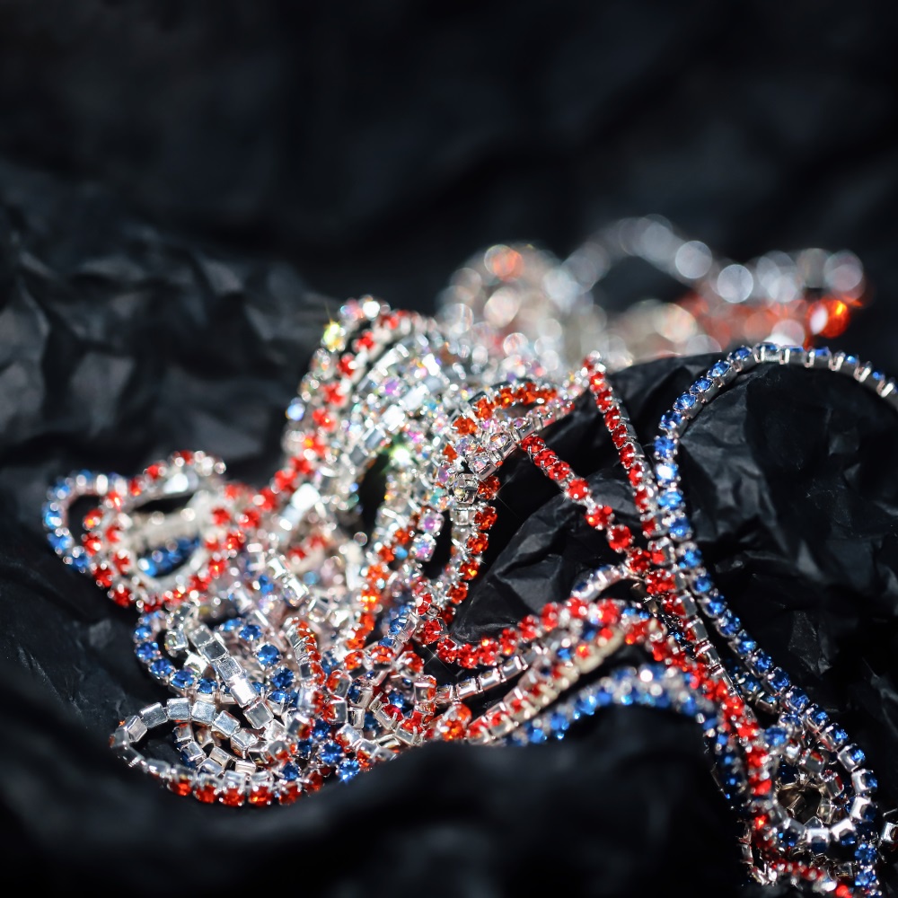 St.kunkka Phụ kiện trang trí đính đá lấp lánh SS6.5 1Yard thiết kế thời trang