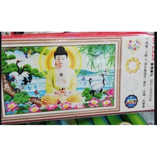 - (KHO SỈ ) TRANH ĐÍNH ĐÁ PHẬT A DI ĐÀ DF2935 (70X45cm