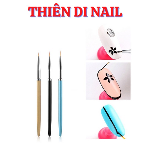 Set 3 cây cọ râu - cọ vẽ chuyên dụng làm móng Thiên Di Nail