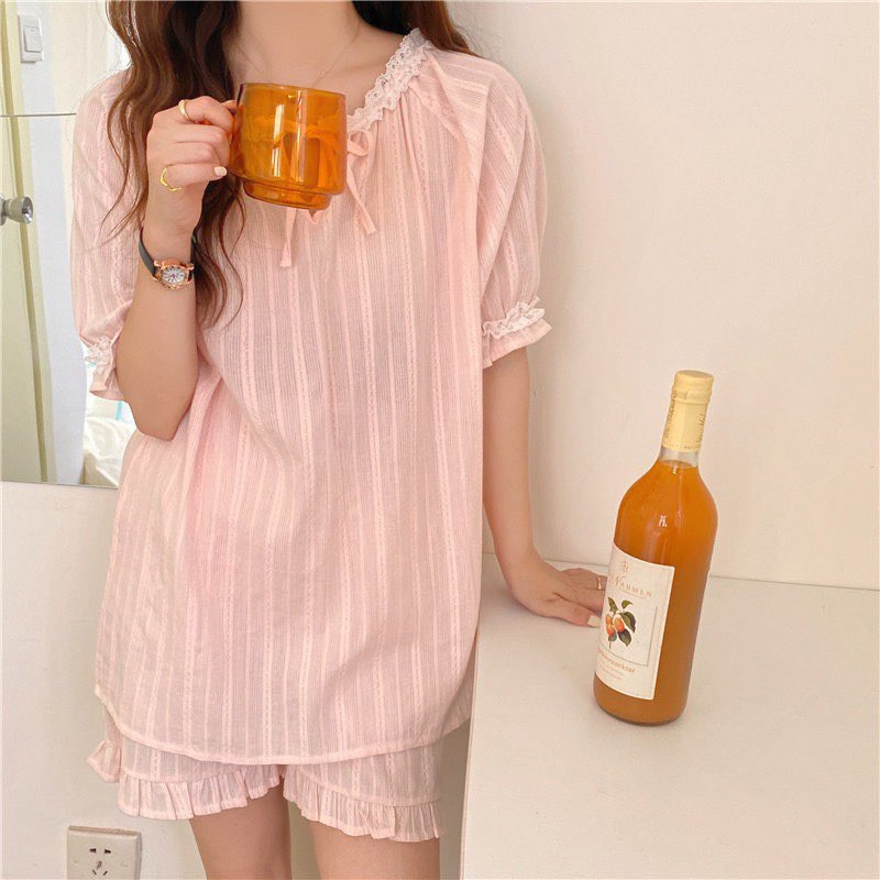 Set bộ ngủ đũi viền bèo (Ảnh video 29feb chụp)