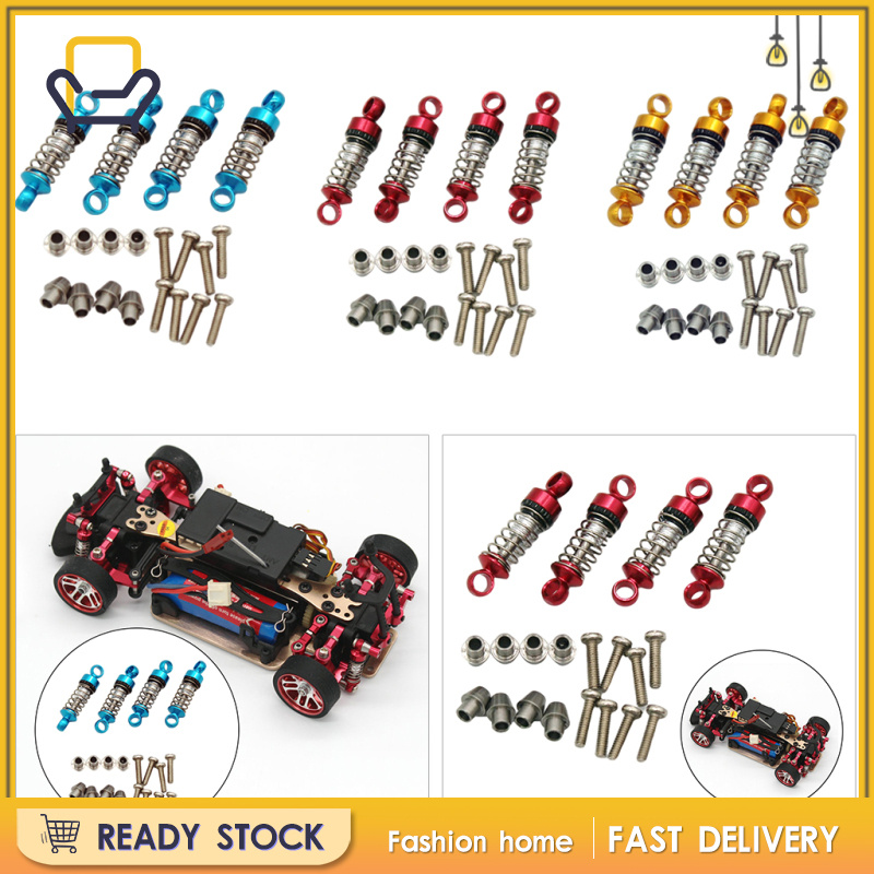 Set 4 Phuộc Giảm Xóc Bằng Nhôm 1 / 28 Cho Xe Đồ Chơi Wltoys Rc Car K969 K989 K999