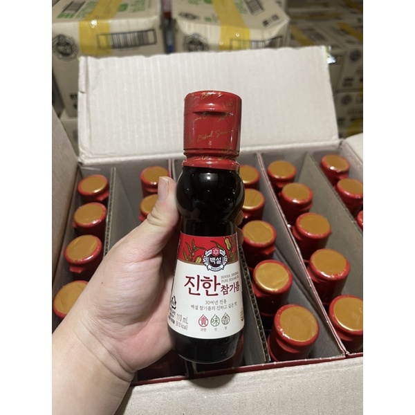 Dầu Mè/ Dầu Vừng Đậm Đặc Nguyên Chất Hàn Quốc 110ml Beksul Cj 참기름