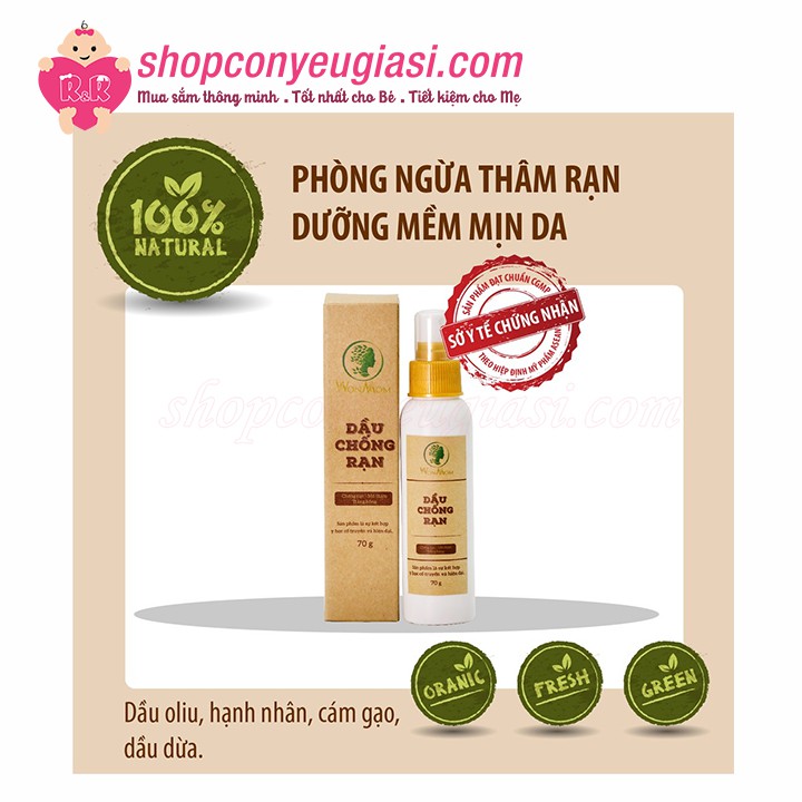 Dầu Chống Rạn Da Wonmom 70g