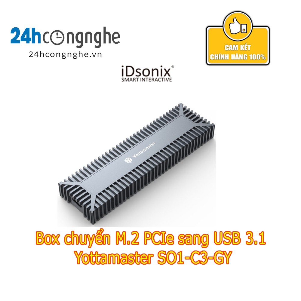 Box chuyển M.2 PCIe sang USB 3.1 Yottamaster SO1-C3-GY