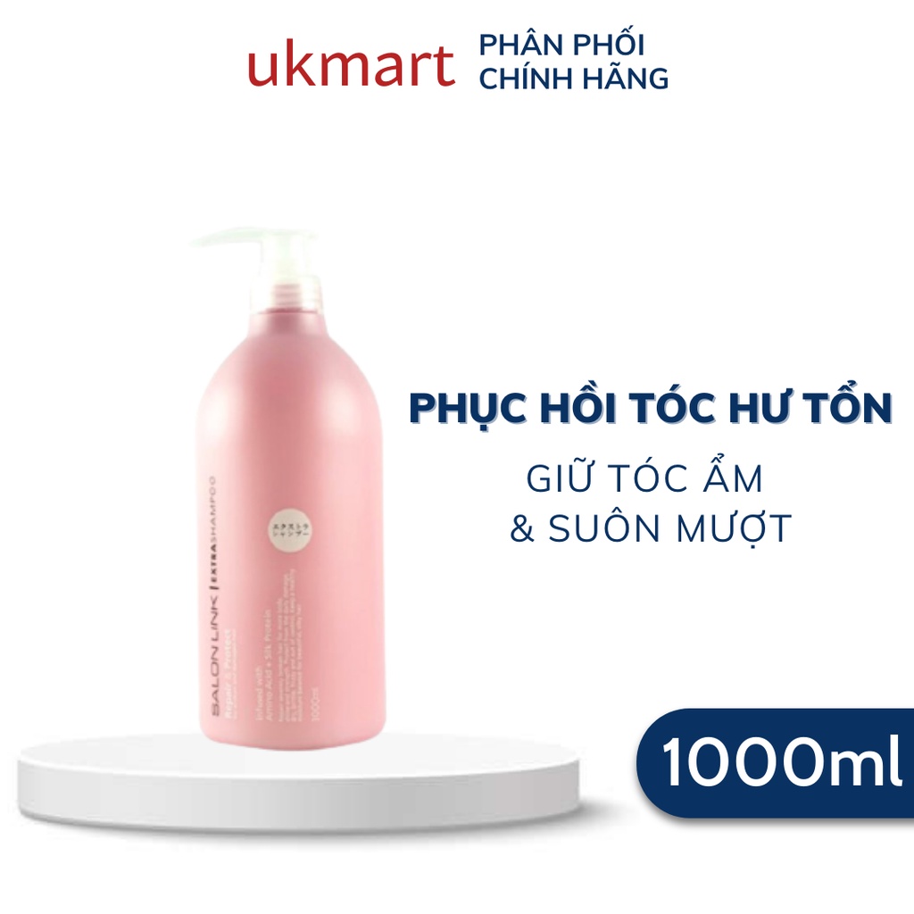 Dầu Gội Phục Hồi Kumano Salon Link Extra Dành Cho Tóc Hư Tổn 1000ml