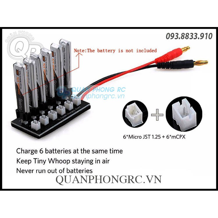 Vỉ Sạc 3.7V 1-12P Micro + Battery JST-PH Lipo Batteries Charging Board