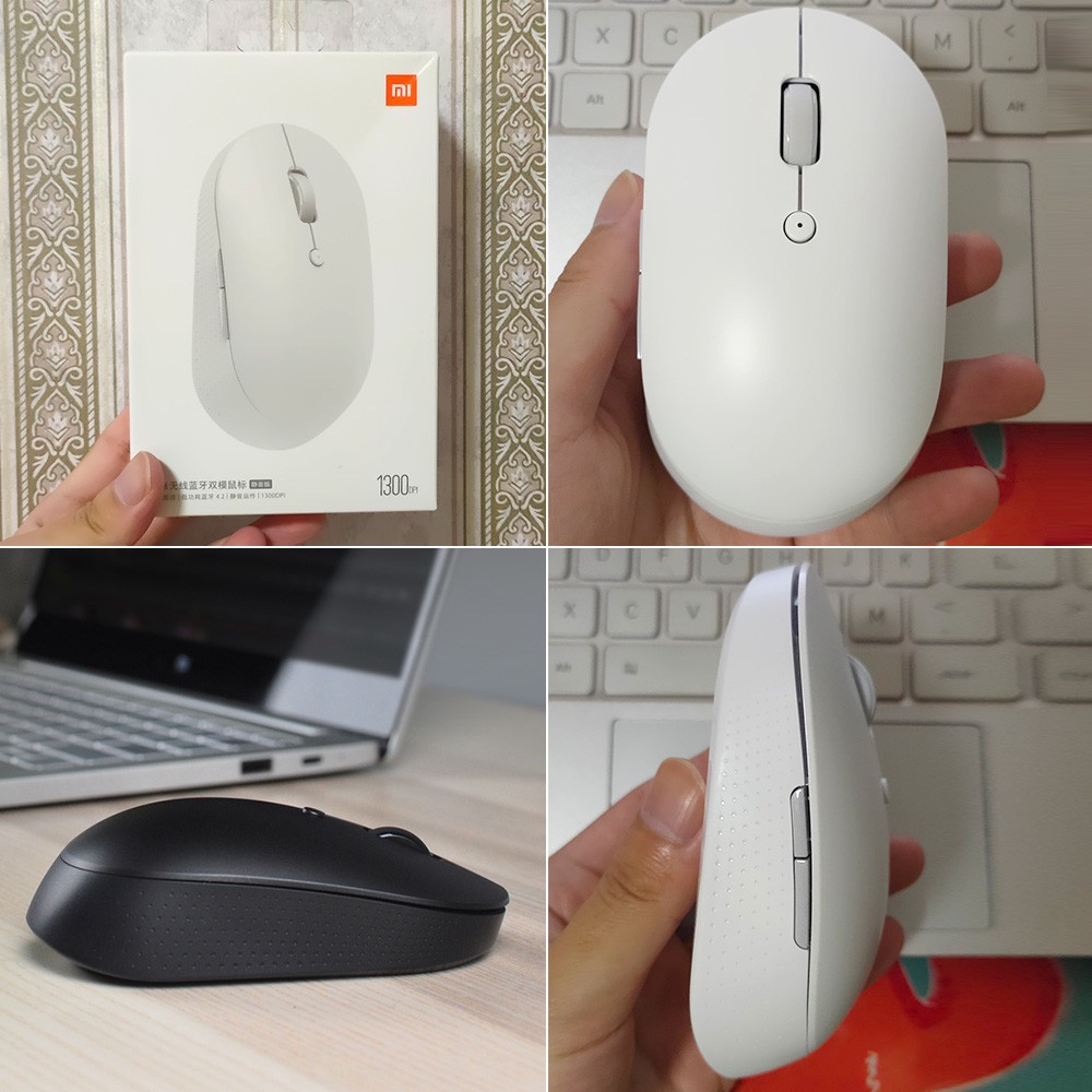 Chuột Máy Tính Không Dây Xiaomi Mi Dual Mode Wireless Mouse Silent Edition - Bluetooth 4.2 & RF 2.4GHz, Không Tiếng Ồn