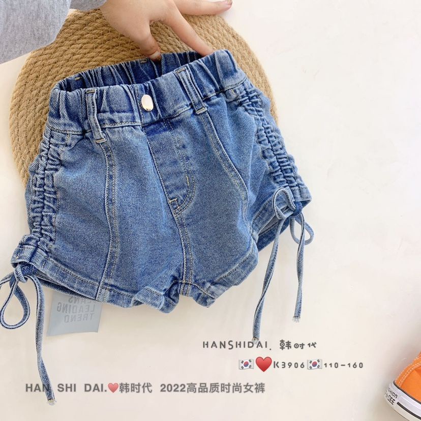 [Babycat] Hàng Có Sẵn Quần Short Dáng Rộng Mỏng Phối Dây Rút Phong Cách Nhật Bản Hàn Quốc Thời Trang Mùa Hè Dành Cho Bé Gái