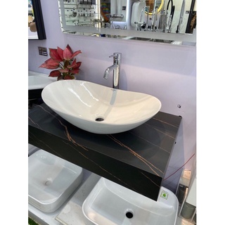 Chậu lavabo rửa mặt đặt bàn đá hình thuyền