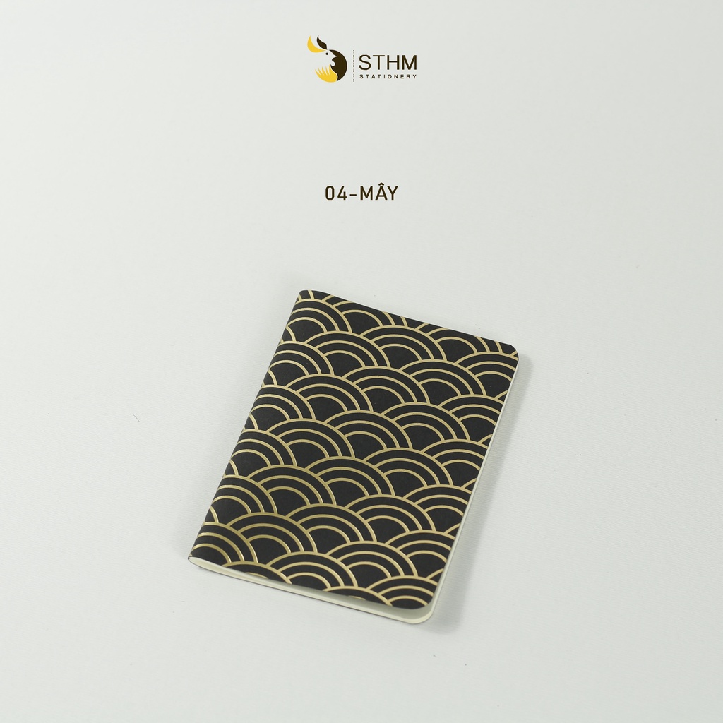 Sổ tay bỏ túi (Pocket notebook) may chỉ giữa - Ruột kem trơn - STHM stationery