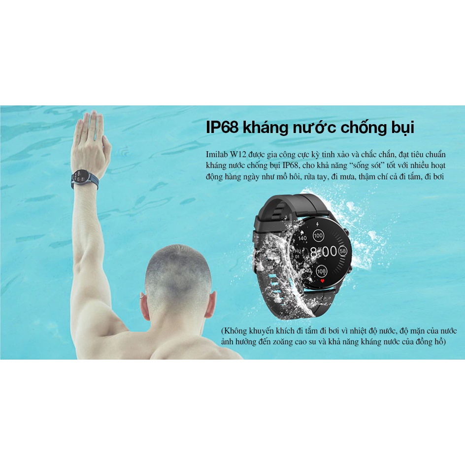 Xiaomi Imilab W12 Smart Watch Đồng hồ thông minh Xiaomi Imilab W12 Bản Quốc Tế IMISW12