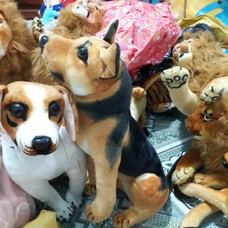 Chó 3D nhồi bông mô phỏng chó kích thước 50cm