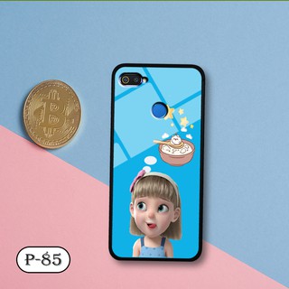 Ốp kính in hình cute OPPO A7