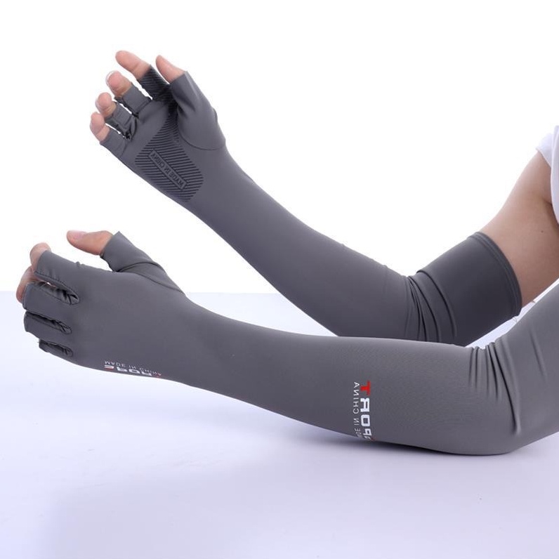 Găng tay xe máy, bao tay xe máy chống nắng Dài Sport xỏ hở ngón UNISEX chống tia UV mùa hè có vân chống trượt