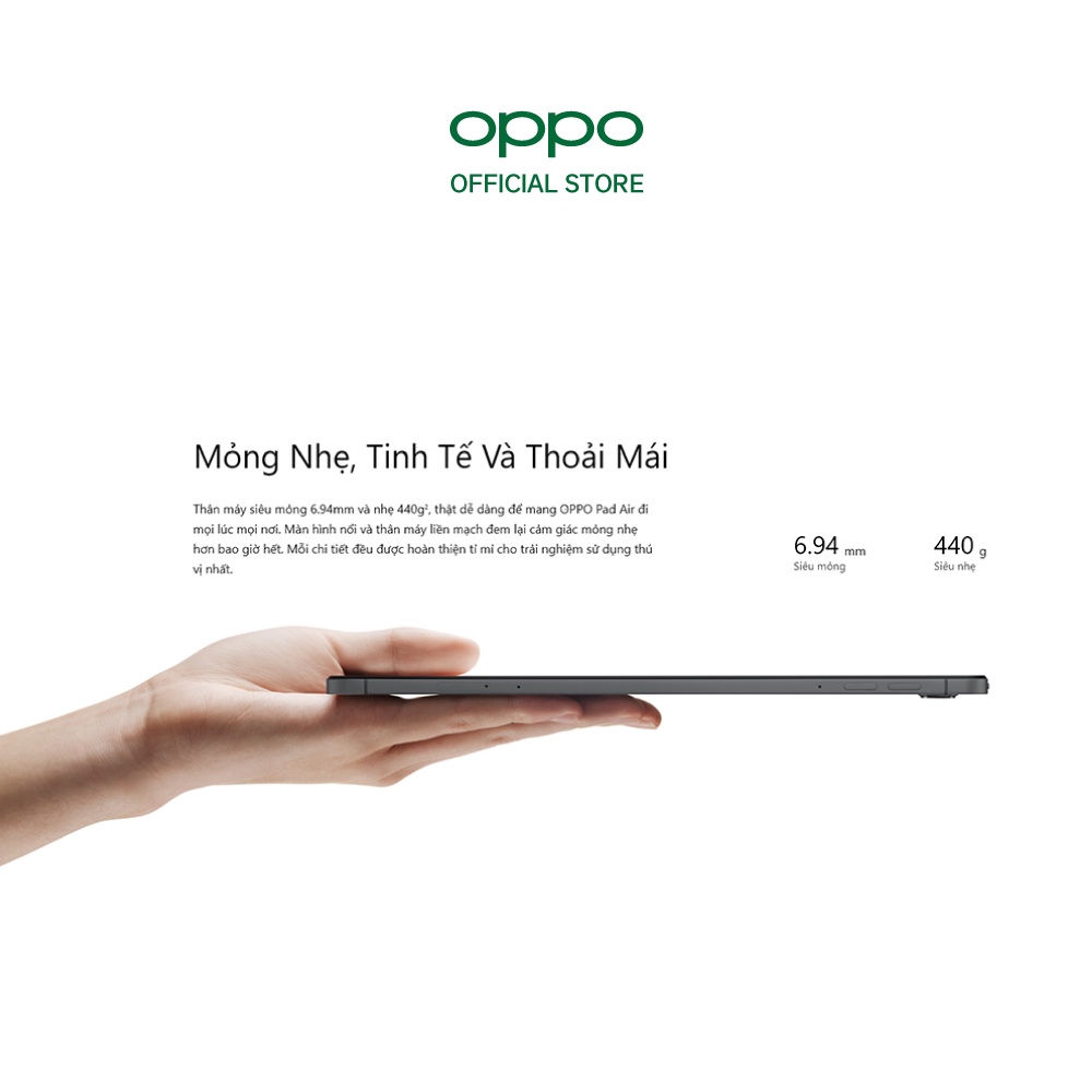 Máy Tính Bảng OPPO Pad Air  | Màn Hình 2K 1 tỷ Màu | Chip Snapdragon 680