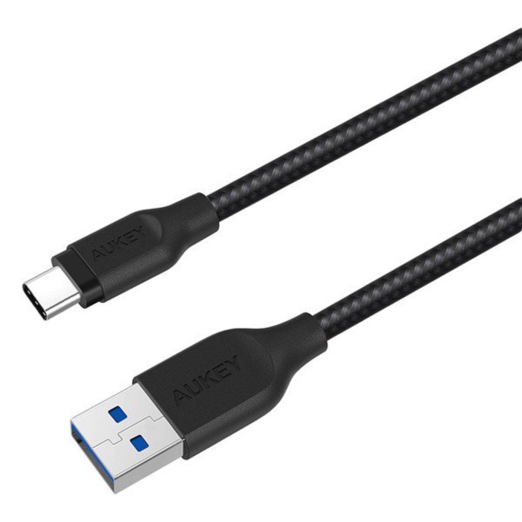 [Freeship toàn quốc từ 50k] Cáp Sạc Type C Aukey Nylon Gen1 USB ra USB C 3.1 2m - CB-AC2