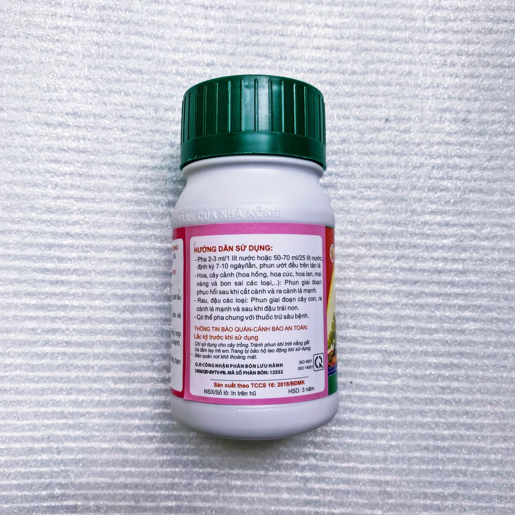 Phân bón Lá Đạm Sinh Học Đầu Trâu MK Amica Bổ Sung Vitamin B1 Tăng Sức Đề Kháng Cây Trồng Chuyên Rau và Cây Cảnh 100ml