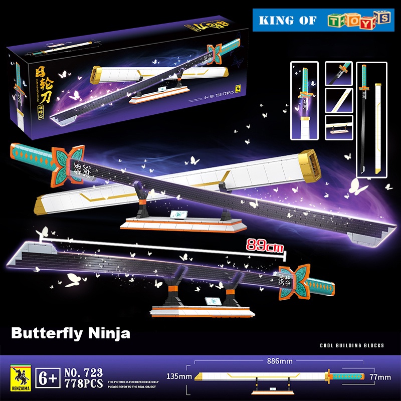 Đồ Chơi Lắp Ráp Kiểu Lego Mô Hình Thanh Kiếm Sát Quỷ Zeni Yanzhu Butterfly Ninja No.723 Với 778 PCS,Đồ Chơi Thông Minh