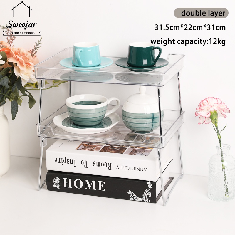 SWEEJAR Kệ để đồ  có thể gấp lại xếp chồng lên nhau tiện dụng cho nhà bếp