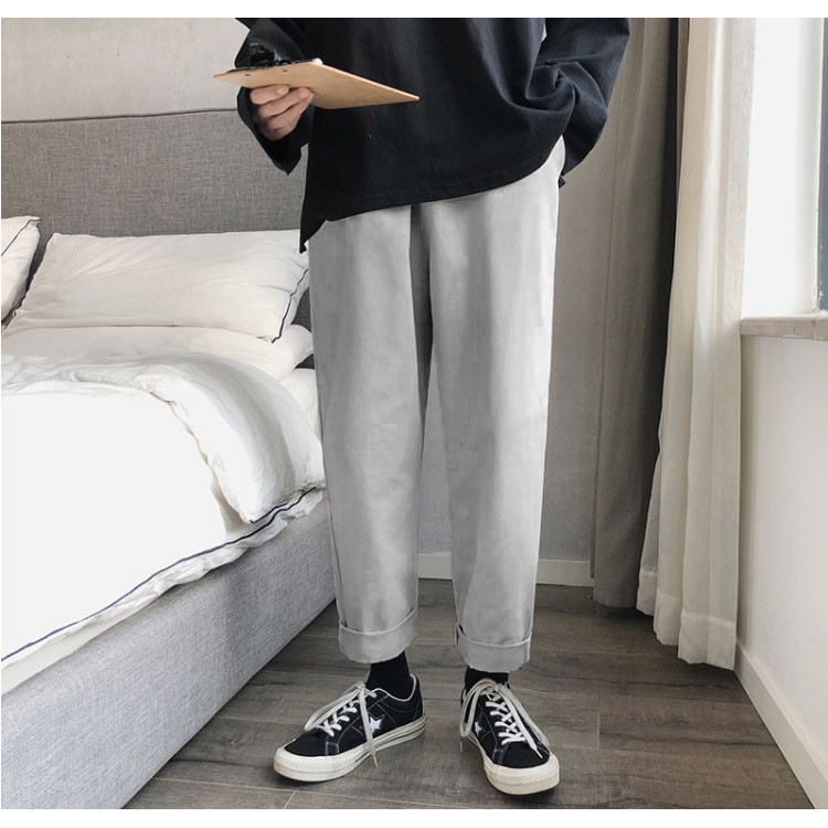 Quần Baggy Nam Basic Chất Kaki Mềm Trơn Màu Phong Cách Trẻ Trung Thời Trang MixxStore QUAN NAM 060V1