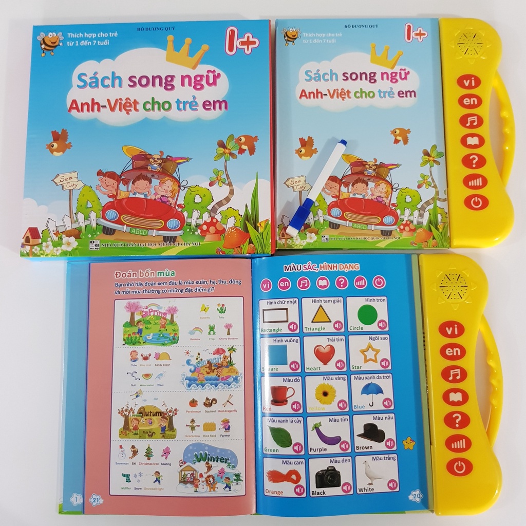 Sách Nói Điện Tử Song Ngữ Anh-Việt Giúp Trẻ Học Tốt Tiếng Anh Dành Cho Trẻ Từ 1-7 Tuổi - Phiên Bản Mới Nhất
