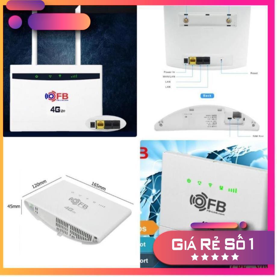 Bộ Router Wifi 4G LTE FB-Link CPE-V01 (2 Anten - Chuyên dùng xe khách - 32 user - 3 port)