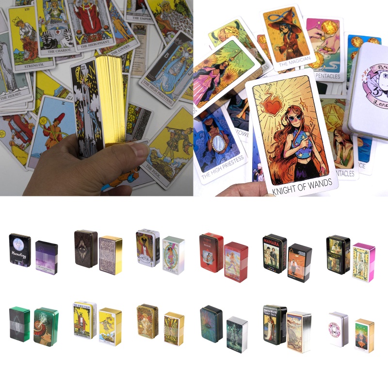 Thẻ oracle cổ điển hộp sắt thẻ số phận nhóm trò chơi bảng bói toán bí ẩn