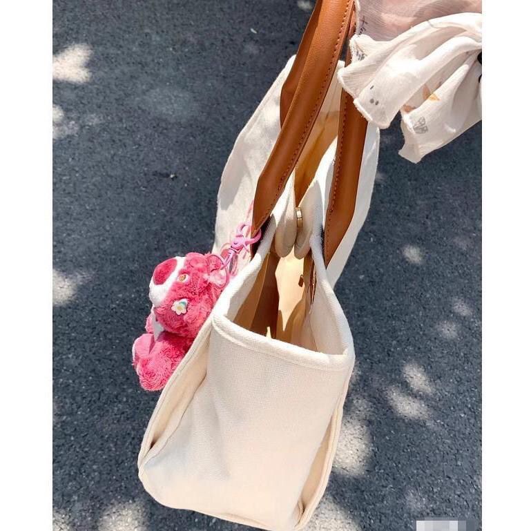 Túi xách Dâu Gấu Túi vải Chỉ huy Túi vai sinh viên của sinh viên 30 X 36 X 20