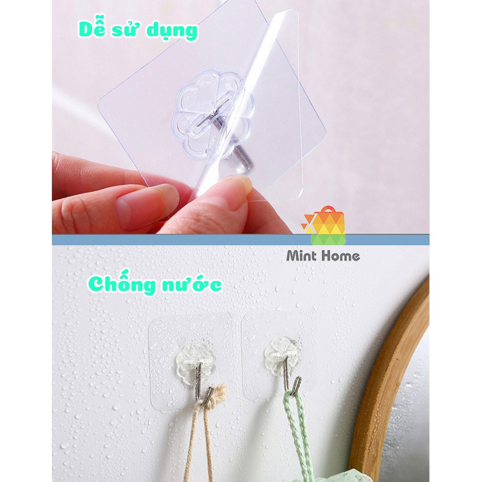 Móc dán tường chịu lực siêu chắc siêu bền , móc treo tường siêu dính trong suốt treo quần áo, móc treo đồ thông minh