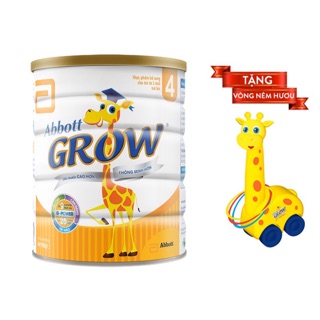Sữa Abbott Grow 4 lon 900g tặng kèm hươu lắc vòng date 2023
