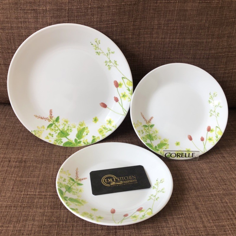 Dĩa thuỷ tinh Mỹ Provence Garden Corelle PVG-106-108-110 (17cm-21.6cm-26cm)