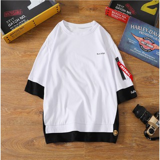 [FREESHIP] Áo thun layer tay lỡ dáng unisex (nam nữ đều mặc được)