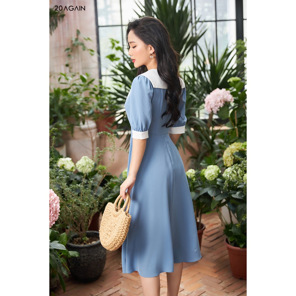 Đầm xòe xếp ly phối ngực 20Again DEA0999 | BigBuy360 - bigbuy360.vn