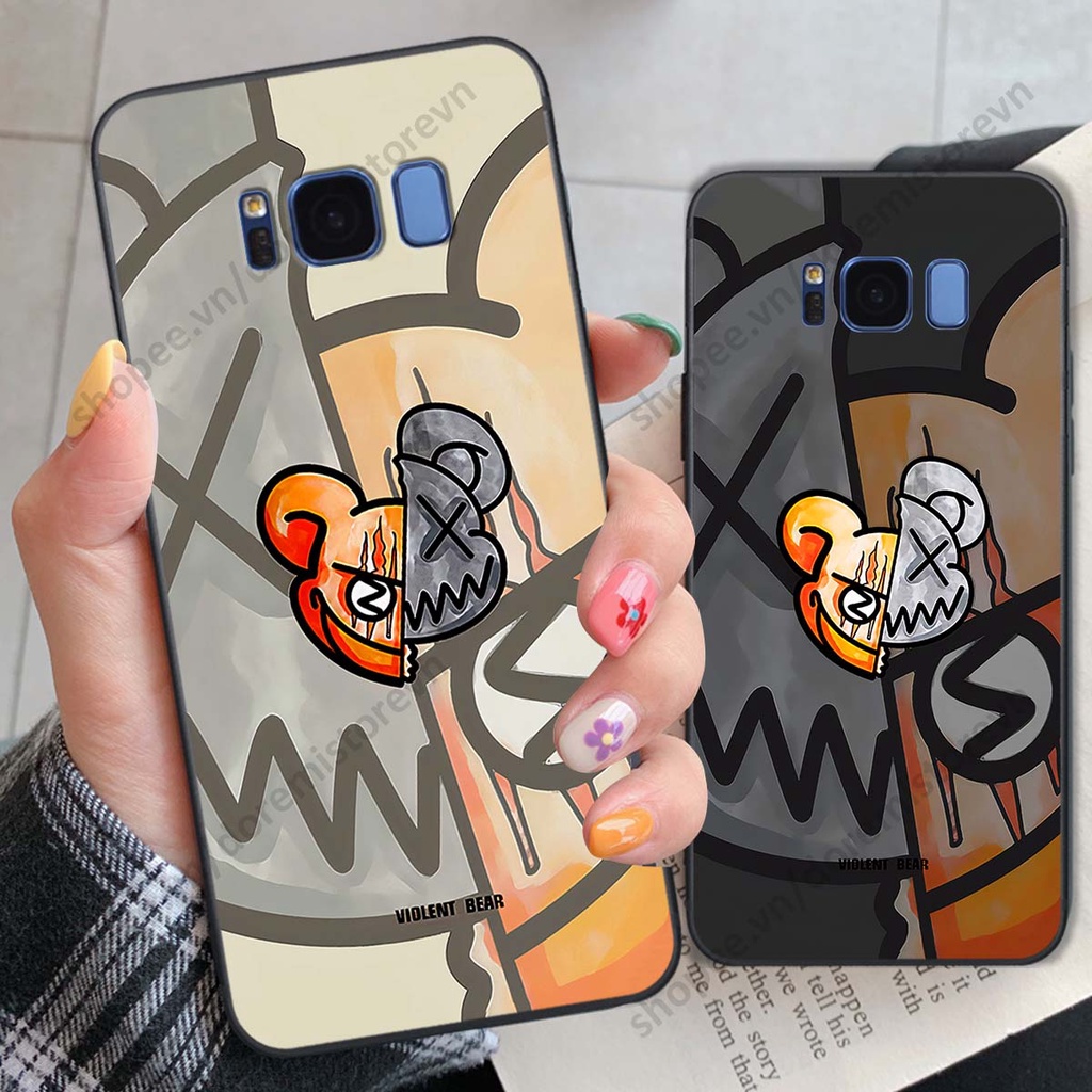 Ốp lưng Samsung S8 / S8 Plus / S8+ hình kaws, kith, bear brick nổi 3D phong cách độc đáo