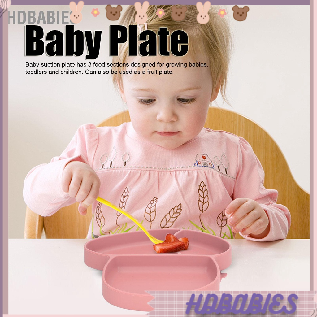HDbabies Tấm hút em bé Di động chống trượt Silicone Đĩa chia cho trẻ sơ sinh