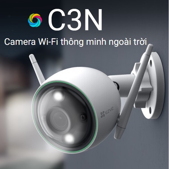Camera Wifi ngoài trời EZVIZ CS-C3N (EZVIZ C3N) 1080p, có màu ban đêm, chính hãng, bảo hảnh 24 tháng | BigBuy360 - bigbuy360.vn