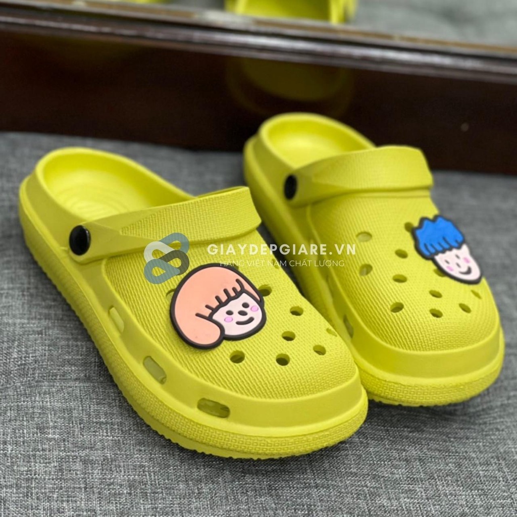 Dép Sục Crocs Cao Cấp Sticker Dễ Thương Siêu Nhẹ Thoáng Chân[SUC301stickerNAMNU] - Giaydepgiare.vn