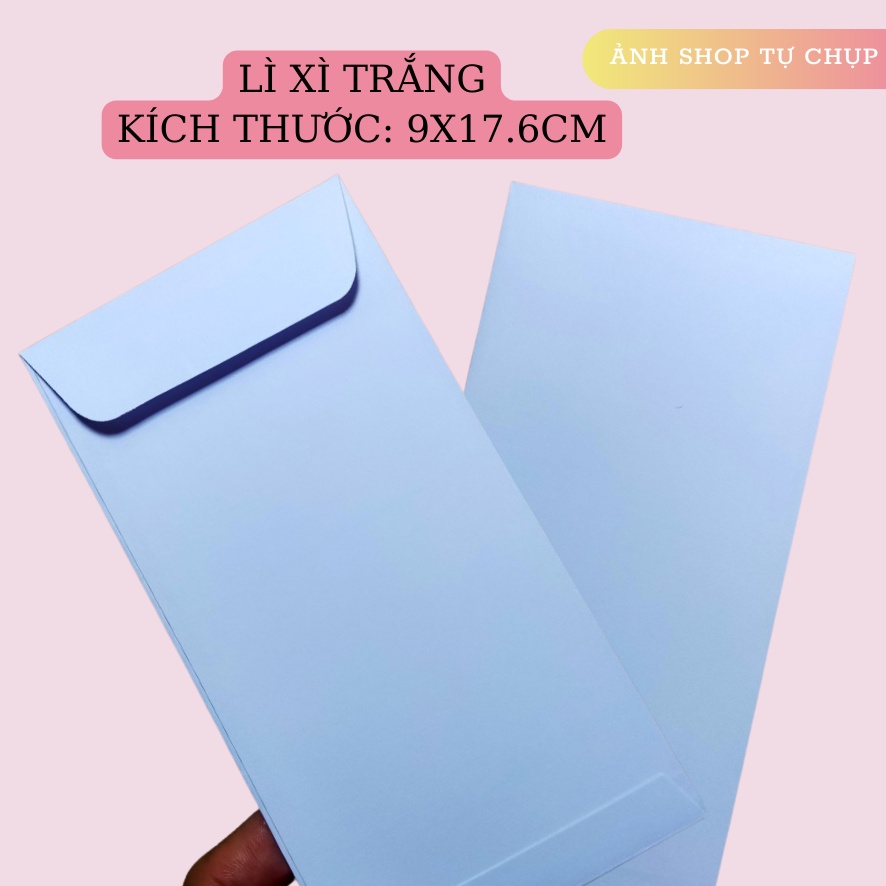 Combo 10 chiếc Lì xì trắng dùng để vẽ tay