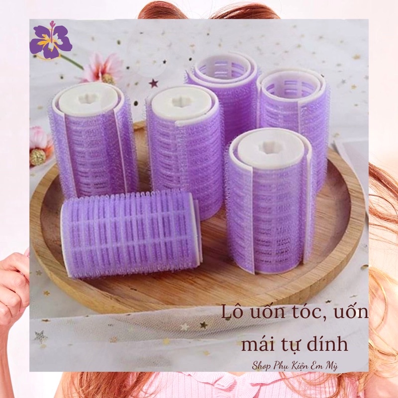 Lô uốn tóc, Lô cuốn mái tự dính tạo kiểu tóc xoăn tiện lợi [Mua 10 lô nhận quà]