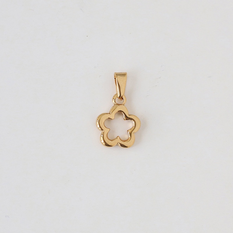 Mặt Dây Chuyền Bằng Thép Titan Mạ Vàng 18k Ba Chiều Hình Ngôi Sao Thiên Thần Libra