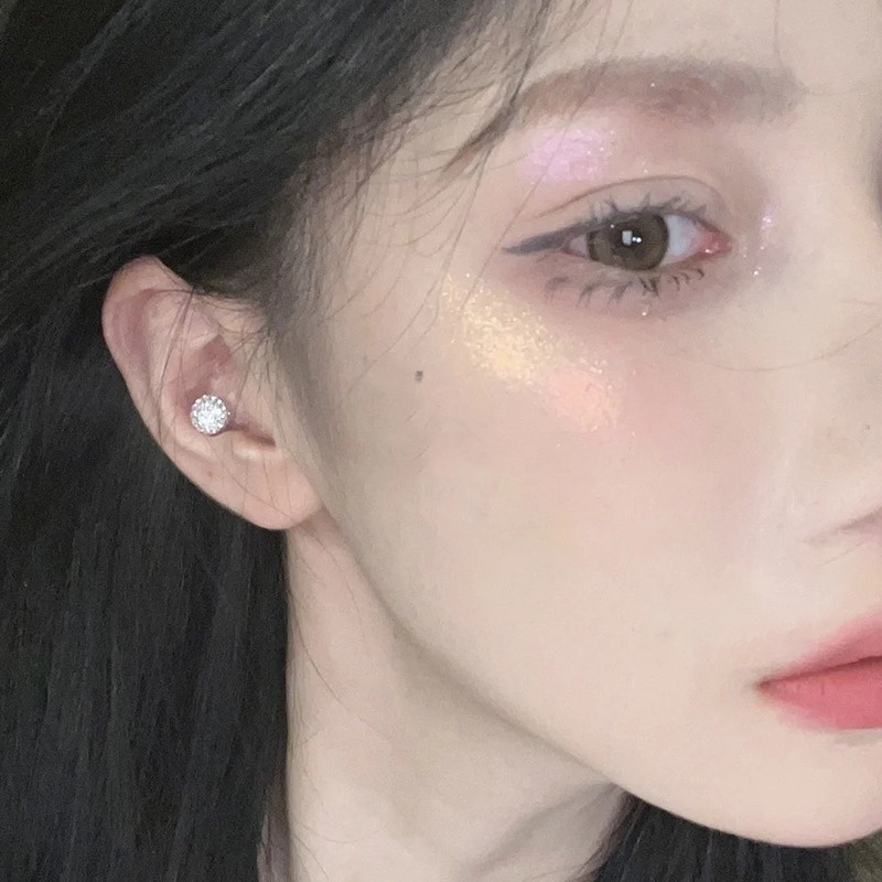 Khuyên Tai Đính Kim Cương Phong Cách Hàn Quốc Mới