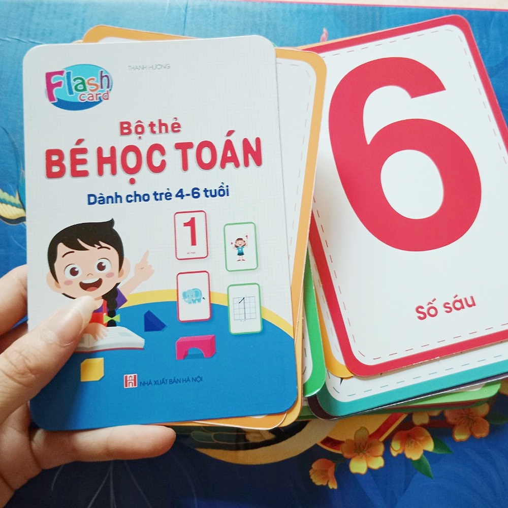 Bộ 42 thẻ TOÁN HỌC loại to  cho bé nhận biết, và phát triển tư duy