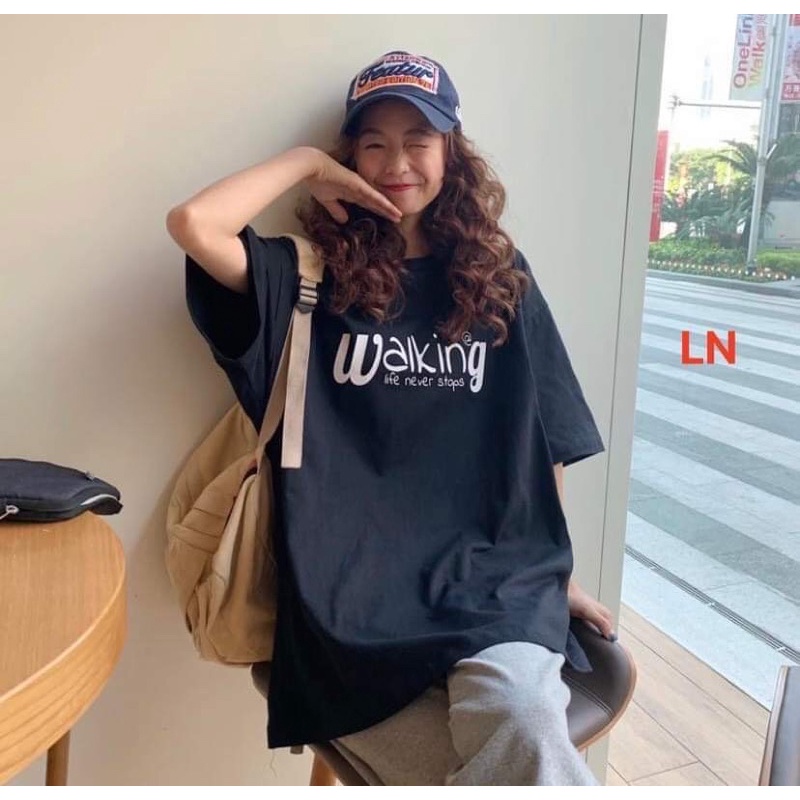 Áo Thun Trend Walking Áo new 100%Unisex nam nữ Hot 2022 Basic cotton loại 1 giá rẻ