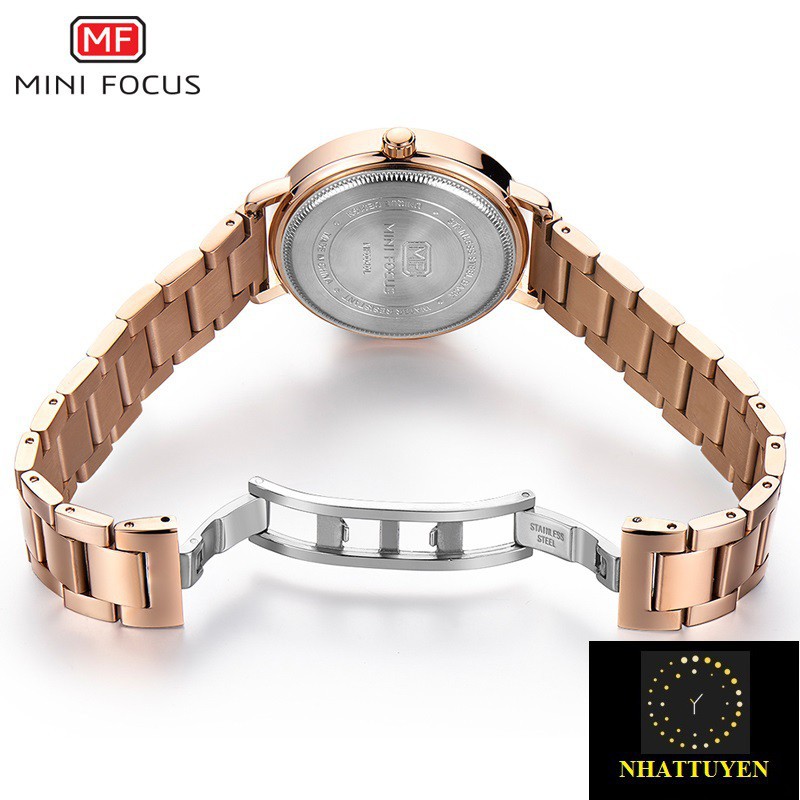 [ xả kho ] ĐỒNG HỒ NỮ MINI FOCUS 0040L MẶT TRÒN,DÂY THÉP KHÔNG GỈ