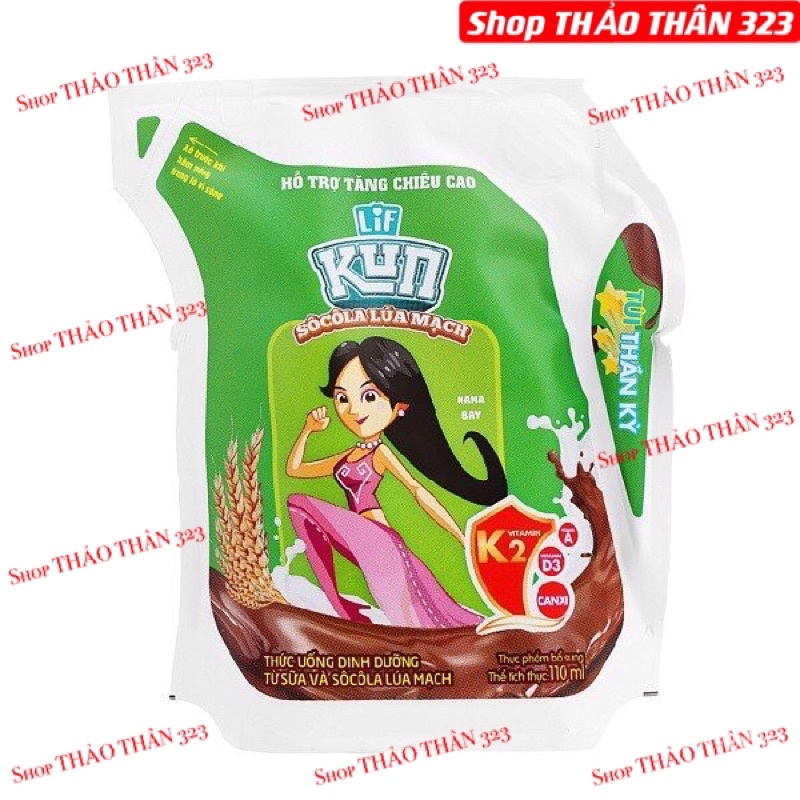 ❤Sữa KUN Túi Thùng 24Túi x110ml (Vị Kem Dâu/ Hương Nho/ Hương Cam/ Sôcôla Lúa Mạch )