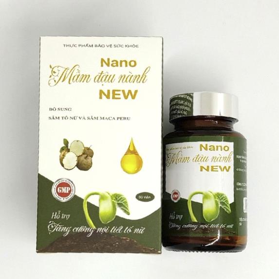 NANO MẦM ĐẬU NÀNH NEW – Giúp tăng cường nội tiết tố nữ hiệu quả-nhanh chóng, tăng vòng 1, giảm bốc hoả (60 VIÊN)