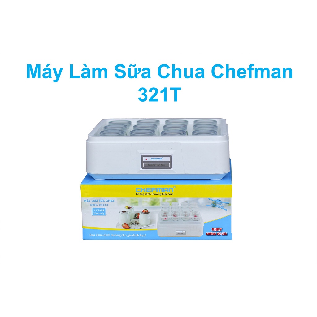 Máy Làm Sữa Chua Chefman 12 Cốc Thủy Tinh CM- 321T