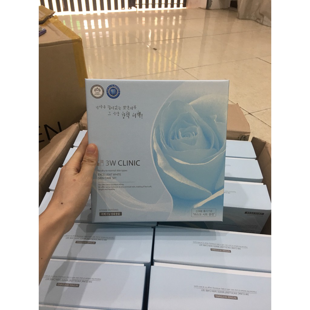 Bộ mỹ phẩm 3W xanh dưỡng ẩm trắng da